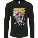 Space Rex Funny Astronaut Spaceman Dinosaur Mens Long Sleeve T-Shirt Black