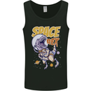 Space Rex Funny Astronaut Spaceman Dinosaur Mens Vest Tank Top Black