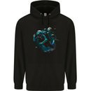 Space Scuba Diving Astronaut Diver Planets Mens 80% Cotton Hoodie Black