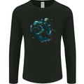 Space Scuba Diving Astronaut Diver Planets Mens Long Sleeve T-Shirt Black