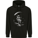 Space Swing Astronaut Spaceman Moon Fantasy Childrens Kids Hoodie Black
