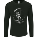 Space Swing Astronaut Spaceman Moon Fantasy Mens Long Sleeve T-Shirt Black