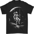 Space Swing Astronaut Spaceman Moon Fantasy Mens T-Shirt 100% Cotton BLACK