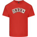 Spade Flush Poker Kids T-Shirt Childrens Red