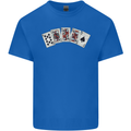 Spade Flush Poker Kids T-Shirt Childrens Royal Blue