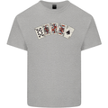 Spade Flush Poker Kids T-Shirt Childrens Sports Grey