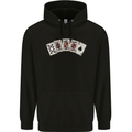 Spade Flush Poker Mens 80% Cotton Hoodie Black