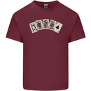 Spade Flush Poker Mens Cotton T-Shirt Tee Top Maroon