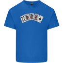 Spade Flush Poker Mens Cotton T-Shirt Tee Top Royal Blue