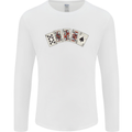 Spade Flush Poker Mens Long Sleeve T-Shirt White