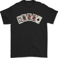 Spade Flush Poker Mens T-Shirt 100% Cotton Black