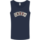 Spade Flush Poker Mens Vest Tank Top Navy Blue