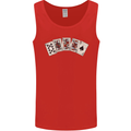 Spade Flush Poker Mens Vest Tank Top Red