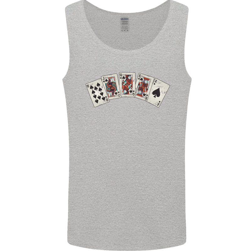Spade Flush Poker Mens Vest Tank Top Sports Grey