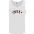 Spade Flush Poker Mens Vest Tank Top White