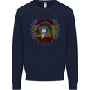 Spain Bodybuilding Flag Gym Training Spanish Kids Sweatshirt Jumper Navy Blue