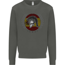 Spain Bodybuilding Flag Gym Training Spanish Kids Sweatshirt Jumper Storm Grey