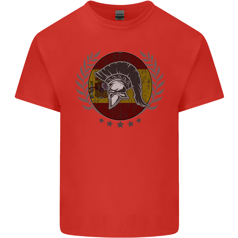 Spain Bodybuilding Flag Gym Training Spanish Kids T-Shirt Childrens Red