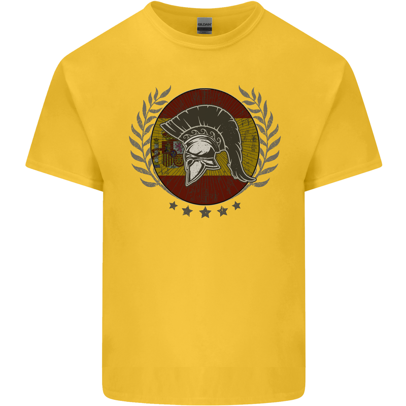 Spain Bodybuilding Flag Gym Training Spanish Kids T-Shirt Childrens Yellow