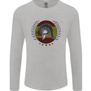 Spain Bodybuilding Flag Gym Training Spanish Mens Long Sleeve T-Shirt Sports Grey