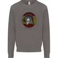 Spain Bodybuilding Flag Gym Training Spanish Mens Sweatshirt Jumper Charcoal