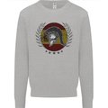 Spain Bodybuilding Flag Gym Training Spanish Mens Sweatshirt Jumper Sports Grey