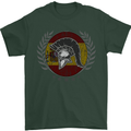 Spain Bodybuilding Flag Gym Training Spanish Mens T-Shirt 100% Cotton Forest Green
