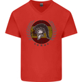 Spain Bodybuilding Flag Gym Training Spanish Mens V-Neck Cotton T-Shirt Red