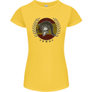Spain Bodybuilding Flag Gym Training Spanish Womens Petite Cut T-Shirt Yellow