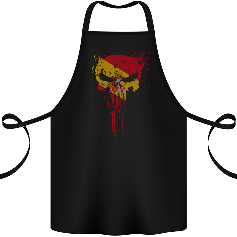 Spain Skull Gym Training Bodybuilding Cotton Apron 100% Organic Black
