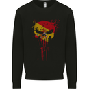 Spain Skull Gym Training Bodybuilding Mens Sweatshirt Jumper Black