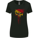 Spain Skull Gym Training Bodybuilding Womens Wider Cut T-Shirt Black