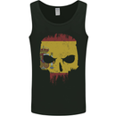 Spain Skull Spanish Gym Flag Biker Mens Vest Tank Top Black