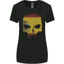 Spain Skull Spanish Gym Flag Biker Womens Wider Cut T-Shirt Black