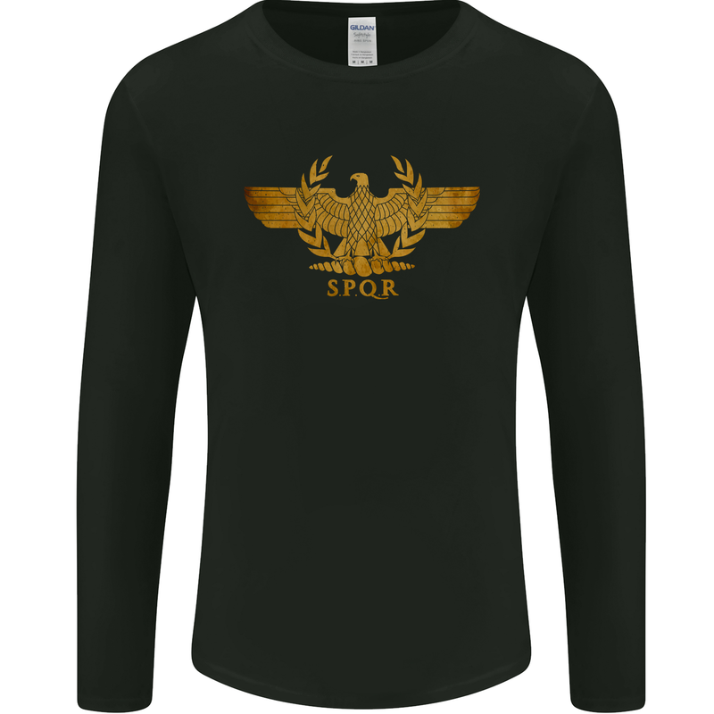 Sparta Eagle Gym Bodybuilding Training Mens Long Sleeve T-Shirt Black