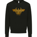 Sparta Eagle Gym Bodybuilding Training Mens Sweatshirt Jumper Black