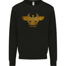 Sparta Eagle Gym Bodybuilding Training Mens Sweatshirt Jumper Black