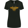 Sparta Eagle Gym Bodybuilding Training Womens Wider Cut T-Shirt Black