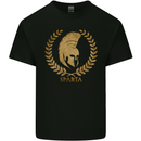 Sparta Helmet Gym Bodybuilding Training Weights Kids T-Shirt Childrens Black