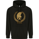 Sparta Helmet Gym Bodybuilding Training Weights Mens 80% Cotton Hoodie Black