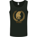 Sparta Helmet Gym Bodybuilding Training Weights Mens Vest Tank Top Black