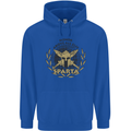Sparta Honor Above all Else Gym Bodybuilding Mens 80% Cotton Hoodie Royal Blue