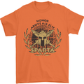 Sparta Honor Above all Else Gym Bodybuilding Mens T-Shirt 100% Cotton Orange