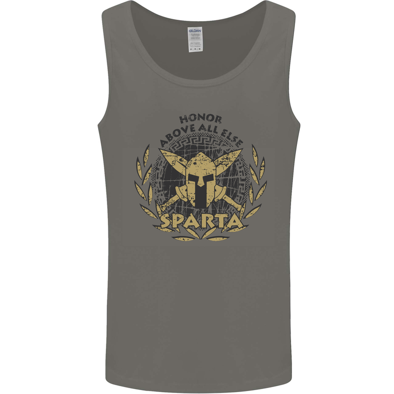Sparta Honor Above all Else Gym Bodybuilding Mens Vest Tank Top Charcoal