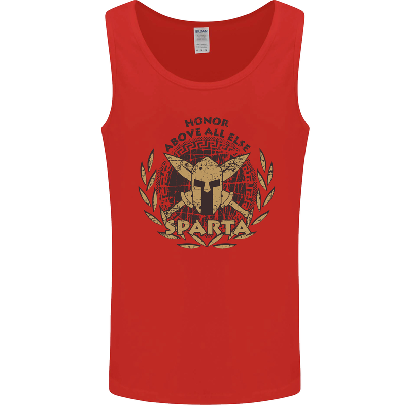 Sparta Honor Above all Else Gym Bodybuilding Mens Vest Tank Top Red