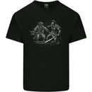 Spartan vs Pirate Warrior Gym MMA Roman Mens Cotton T-Shirt Tee Top Black