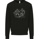 Spartan vs Pirate Warrior Gym MMA Roman Mens Sweatshirt Jumper Black
