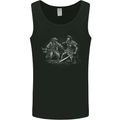 Spartan vs Pirate Warrior Gym MMA Roman Mens Vest Tank Top Black