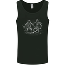 Spartan vs Pirate Warrior Gym MMA Roman Mens Vest Tank Top Black