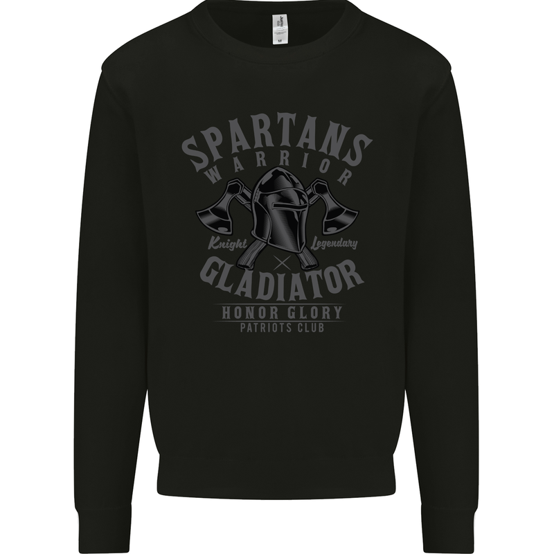 Spartans Warrior Legendary Gladiator Mens Sweatshirt Jumper Black